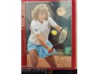 Steffi Graf plaque with a brochure from 1988.