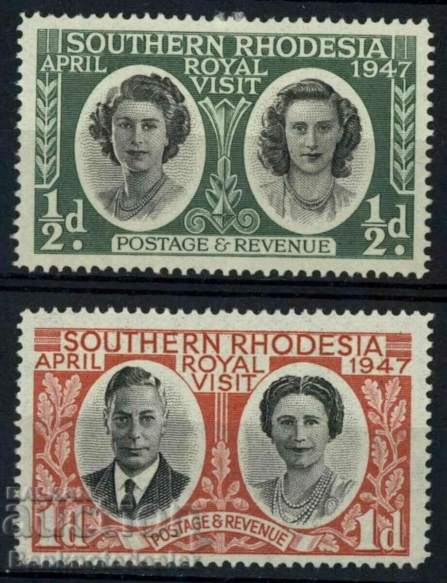 Southern Rhodesia 1947 Royal Visit Pair SG 62-63 no 2