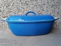 Cast iron dish with enamel enameled casserole pot with lid