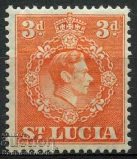 St. Lucia 1938-1948 SG # 133, 3d Orange
