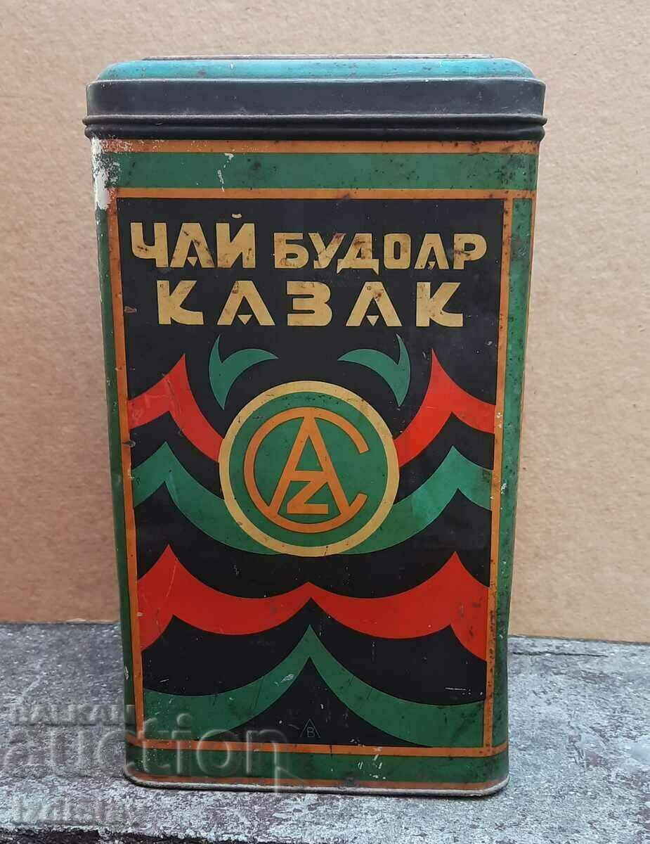 Уникална рекламна метална кутия от царско време