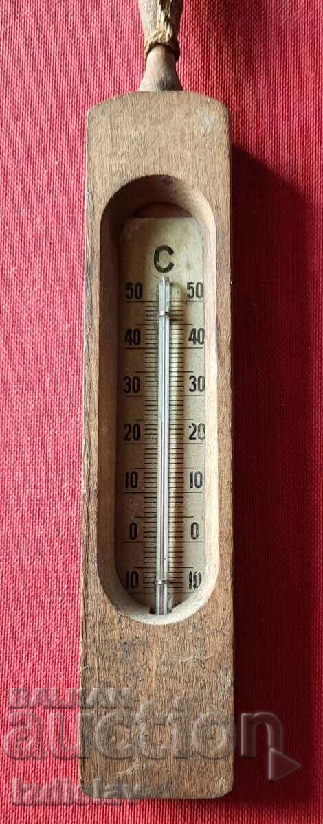 Old wooden room thermometer with price 20.00 BGN | € 10.23 Old wooden room thermometer with price 20.00 BGN | € 10.23