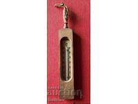 Old wooden room thermometer