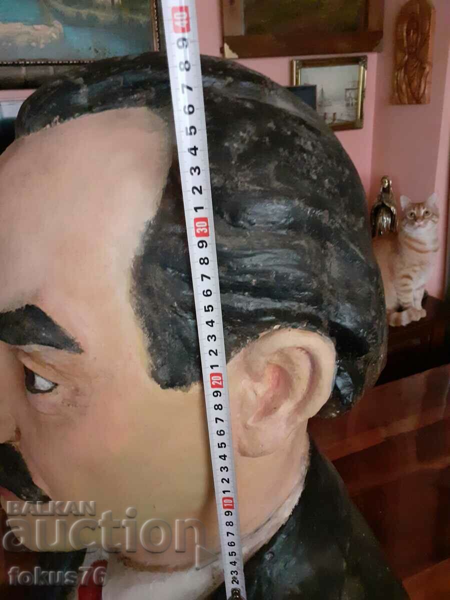 Bust imens din ipsos al lui Georgi Dimitrov semnat în anii '60. - 5 Bust imens din ipsos al lui Georgi Dimitrov semnat în anii '60. - 5