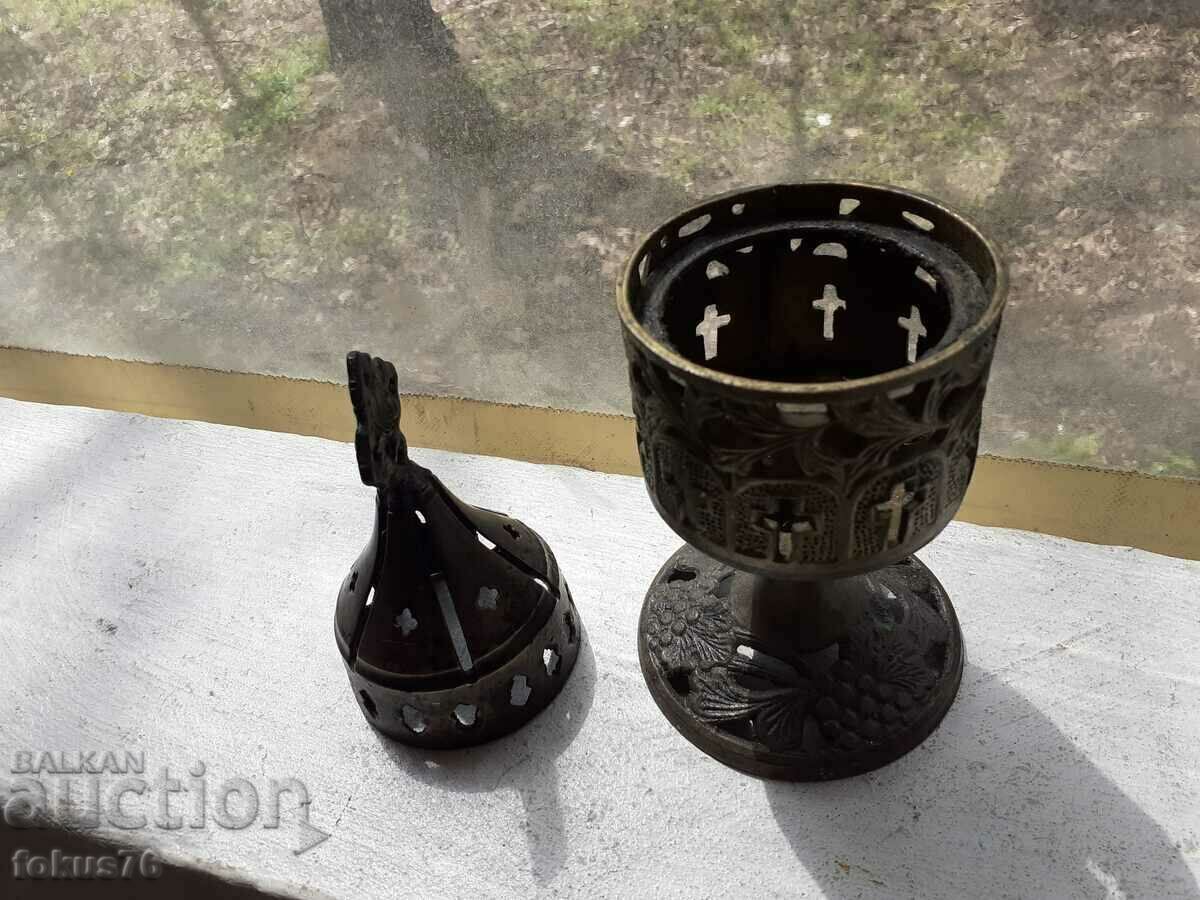 Auction  Old bronze table incense burner incense burner - BZC