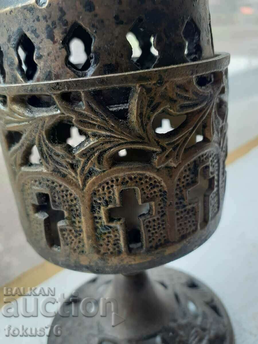 Old bronze table incense burner incense burner - BZC - 7