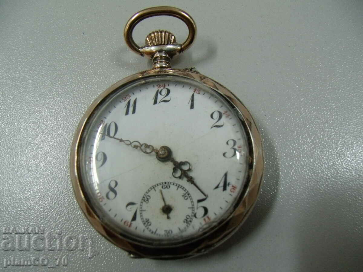 №*6154 стар френски джобен часовник   - REMONTOIR Sylindre