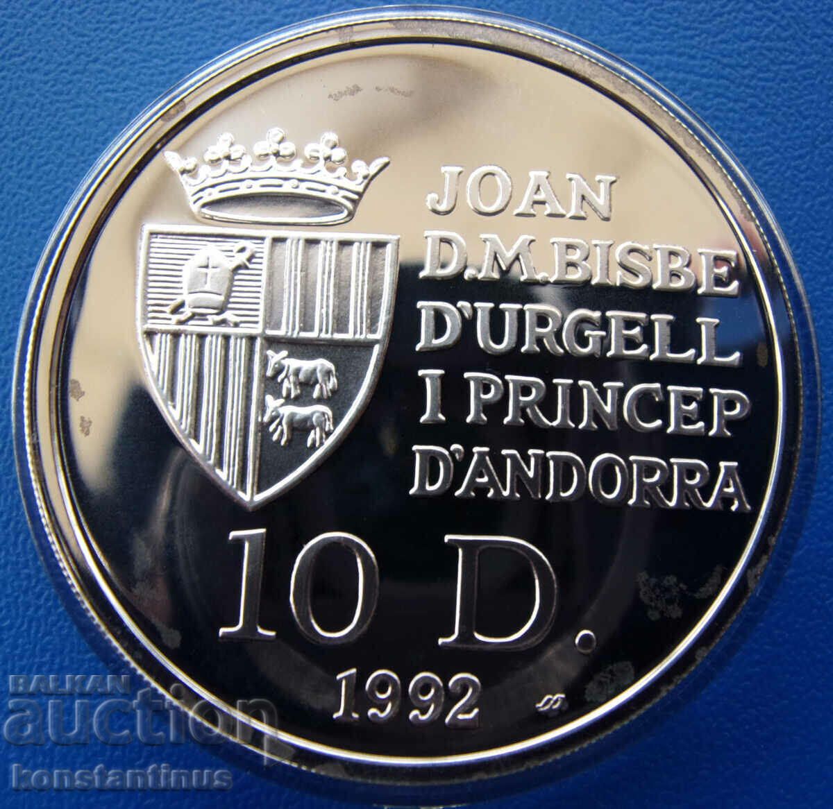 Андора  10  Динара  1992  UNC  PROOF Very Rare с цена € 63.91 | 125.00 лв.