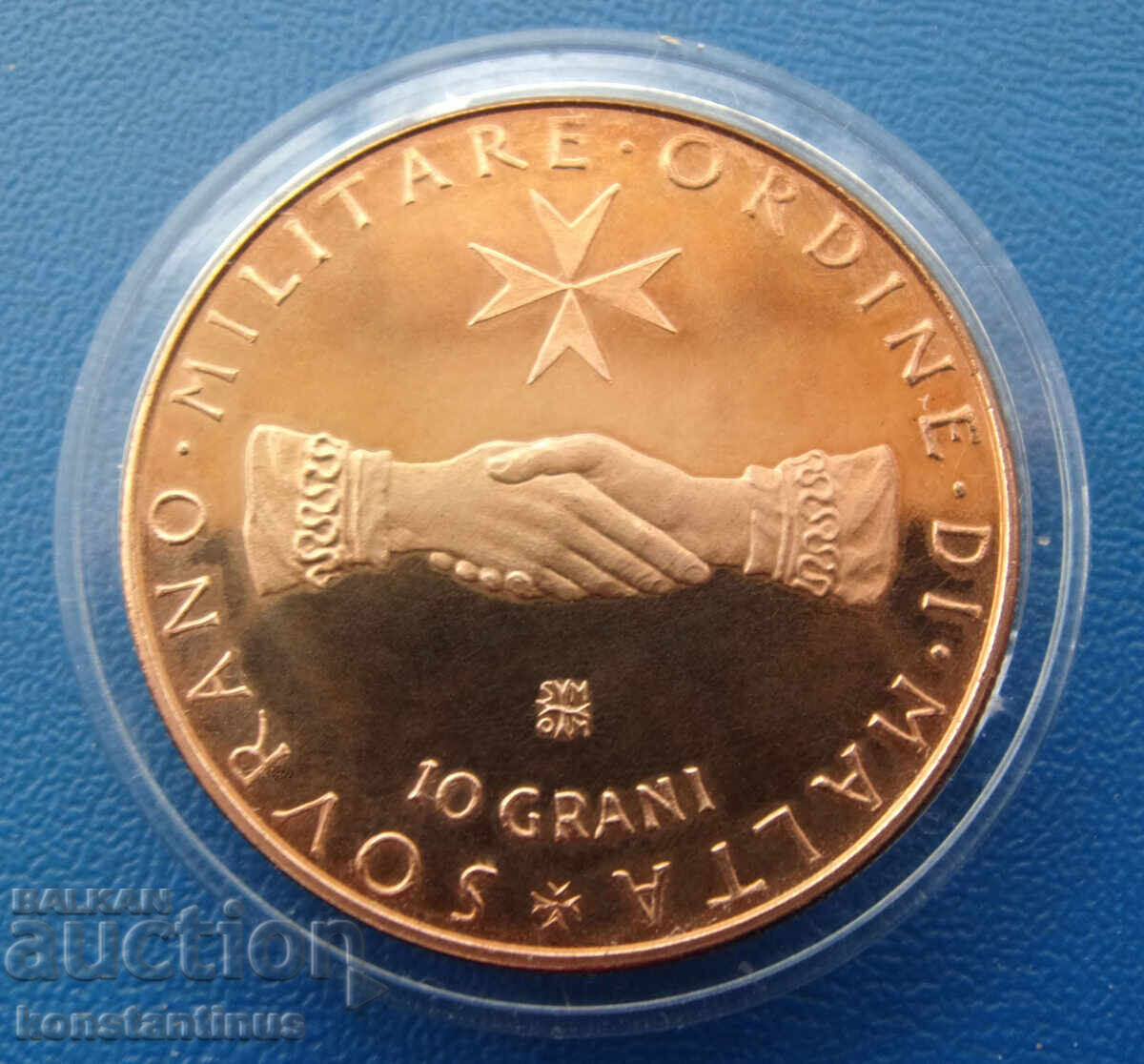 Malta - Ordinul Maltez 10 Grani 1969 UNC PROOF Foarte Rar