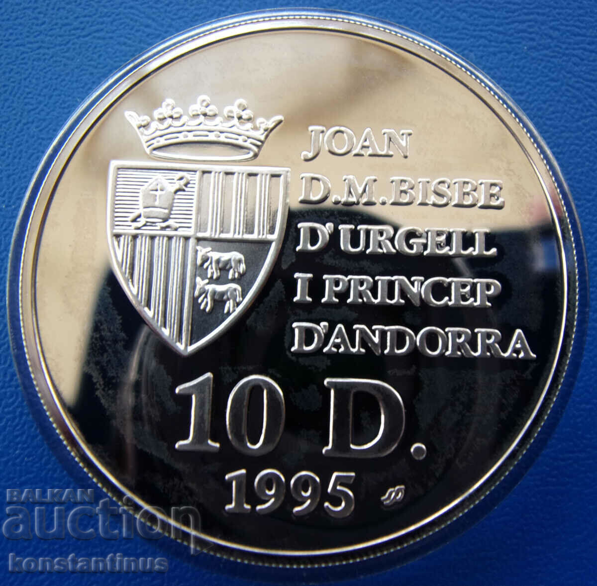 Андора  10  Динара  1995  UNC  PROOF Very Rare с цена € 63.91 | 125.00 лв.
