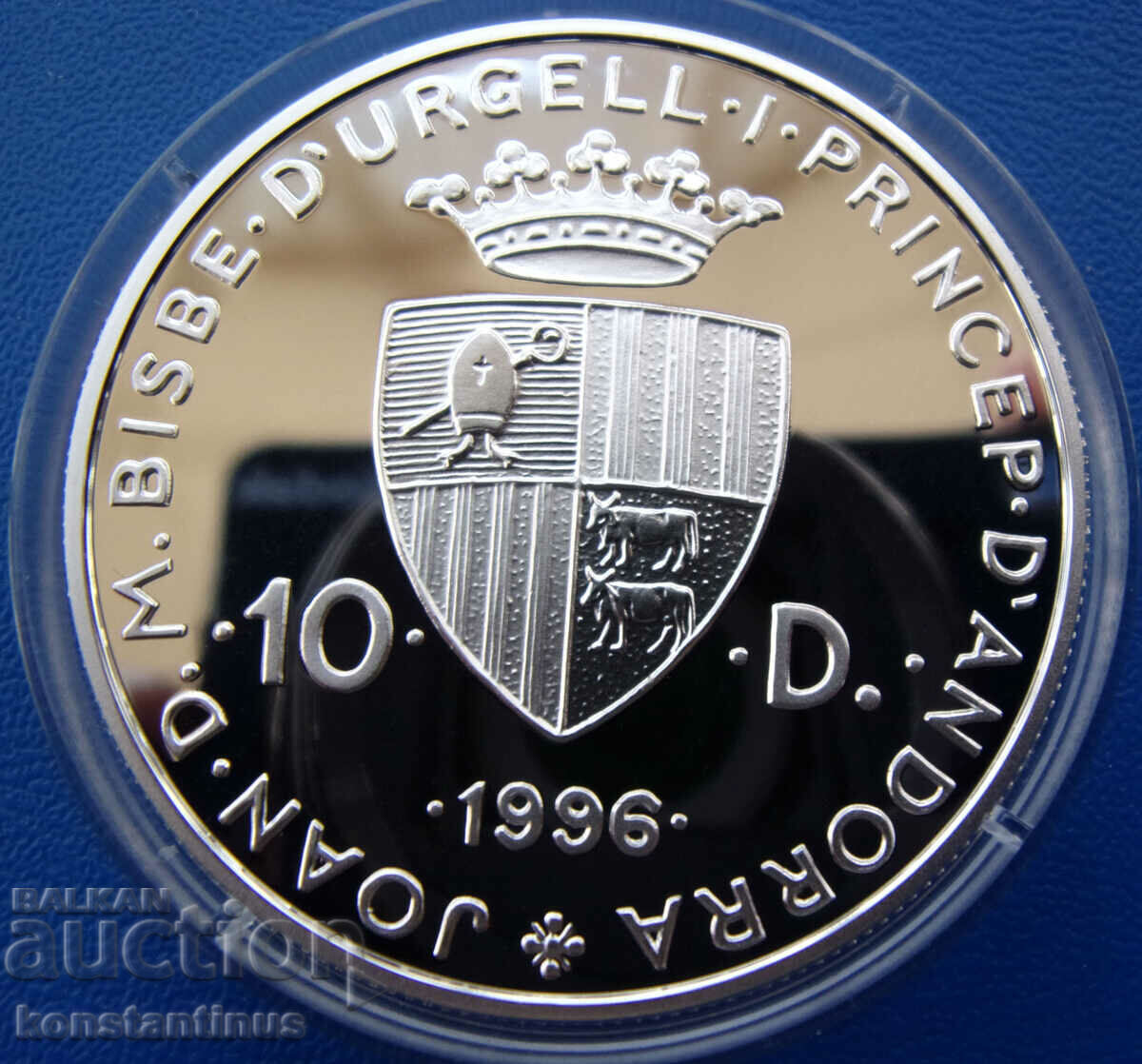 Андора  10  Динара  1996  UNC  PROOF Very Rare с цена € 63.91 | 125.00 лв.