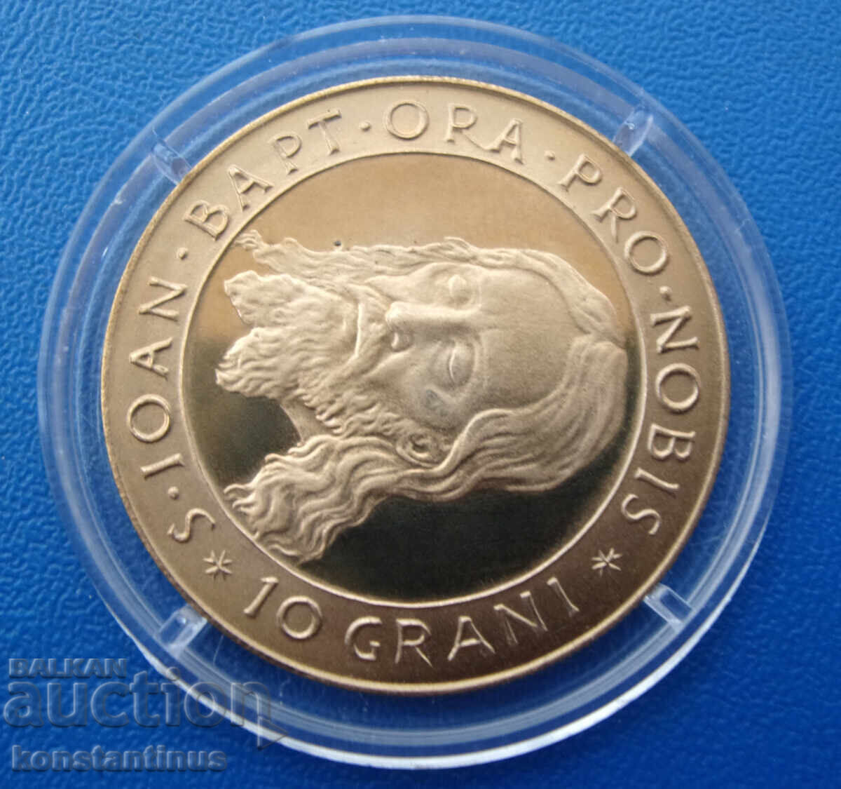 Malta - Ordinul Maltez 10 Grani 1974 UNC PROOF Foarte Rar
