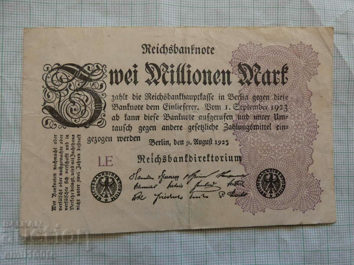 3 милиона марки 1923 г. Германия