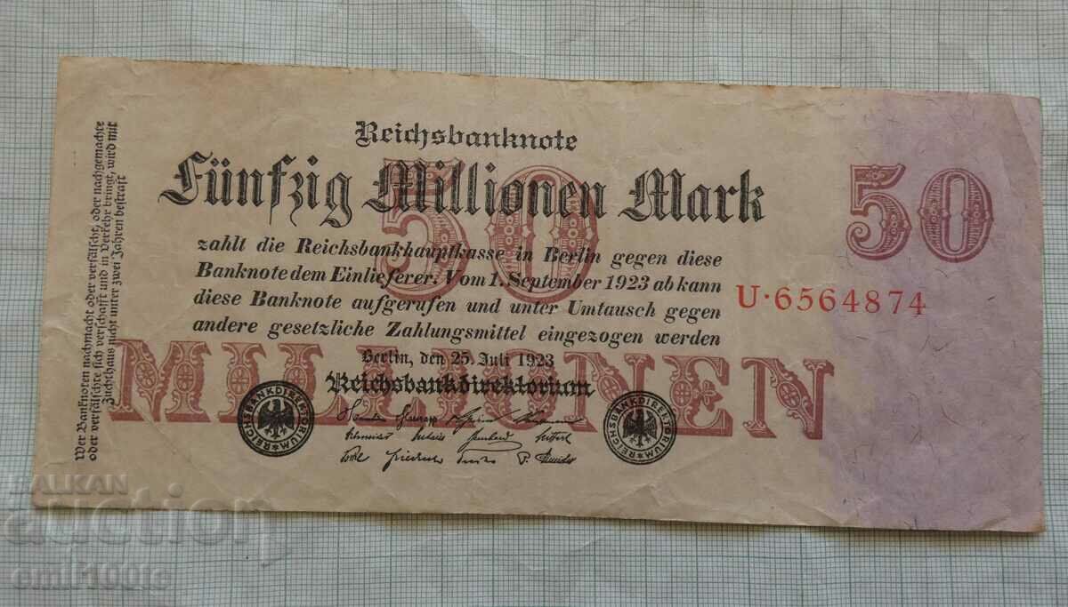 50 εκατομμύρια μάρκα 1923 Γερμανία