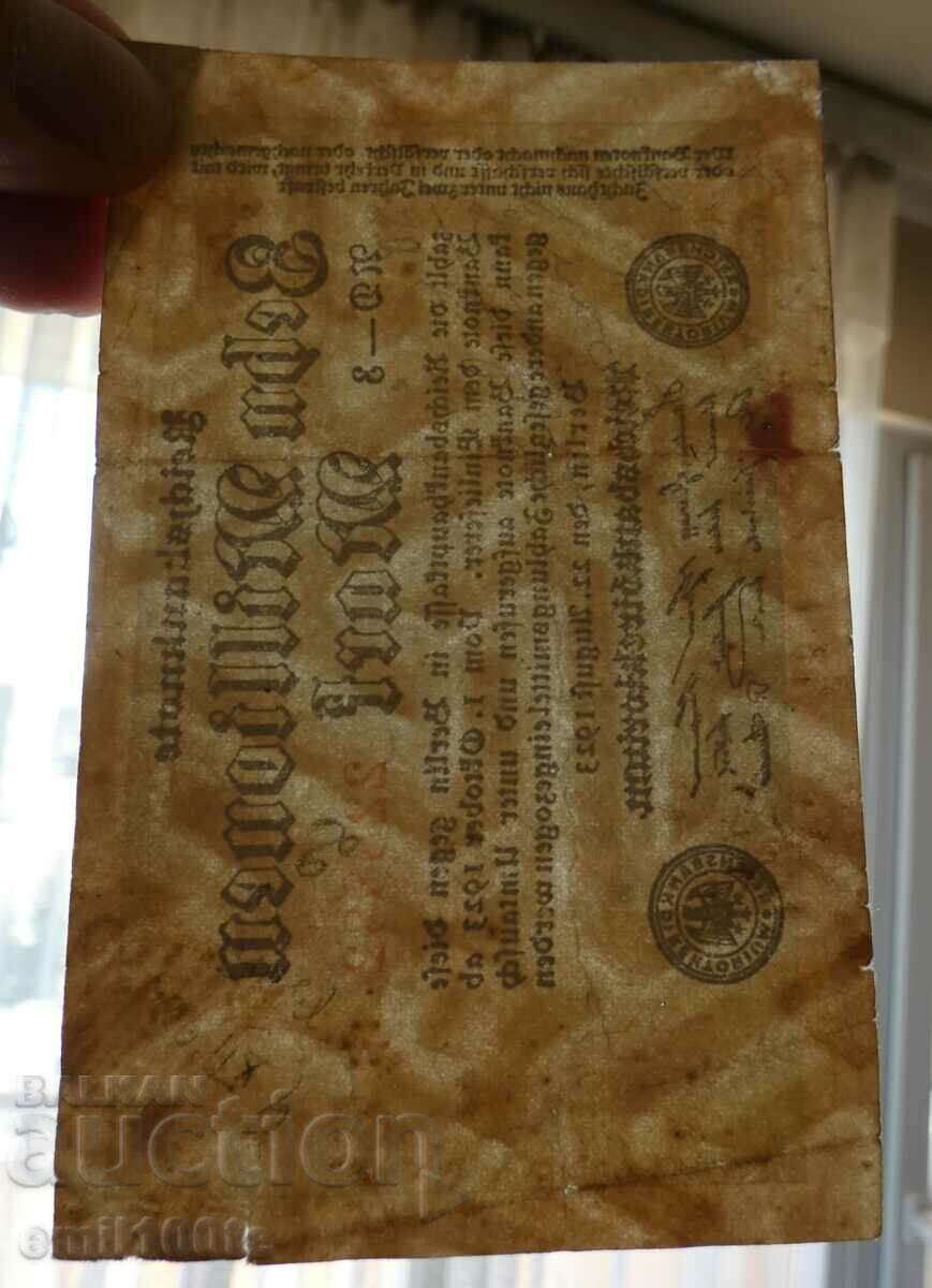 10 million marks 1923 Germany 2 pieces - 7 10 million marks 1923 Germany 2 pieces - 7