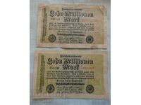10 million marks 1923 Germany 2 pieces