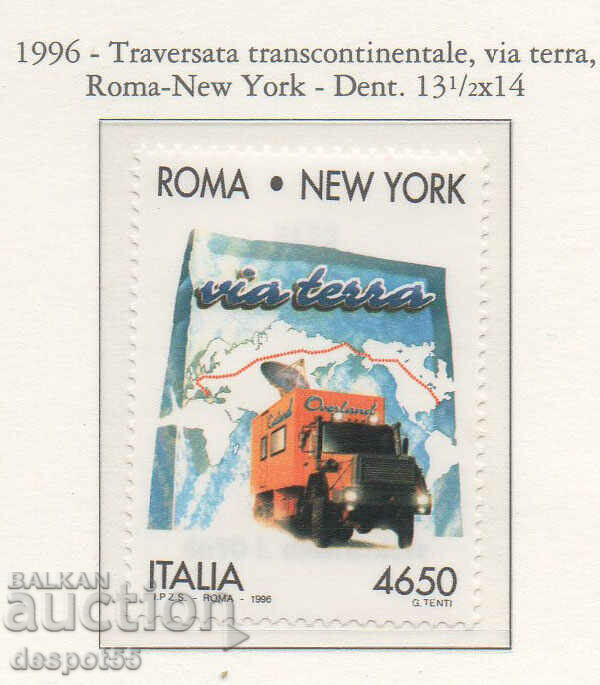 1996. Italy. Transcontinental trip Rome-New York.