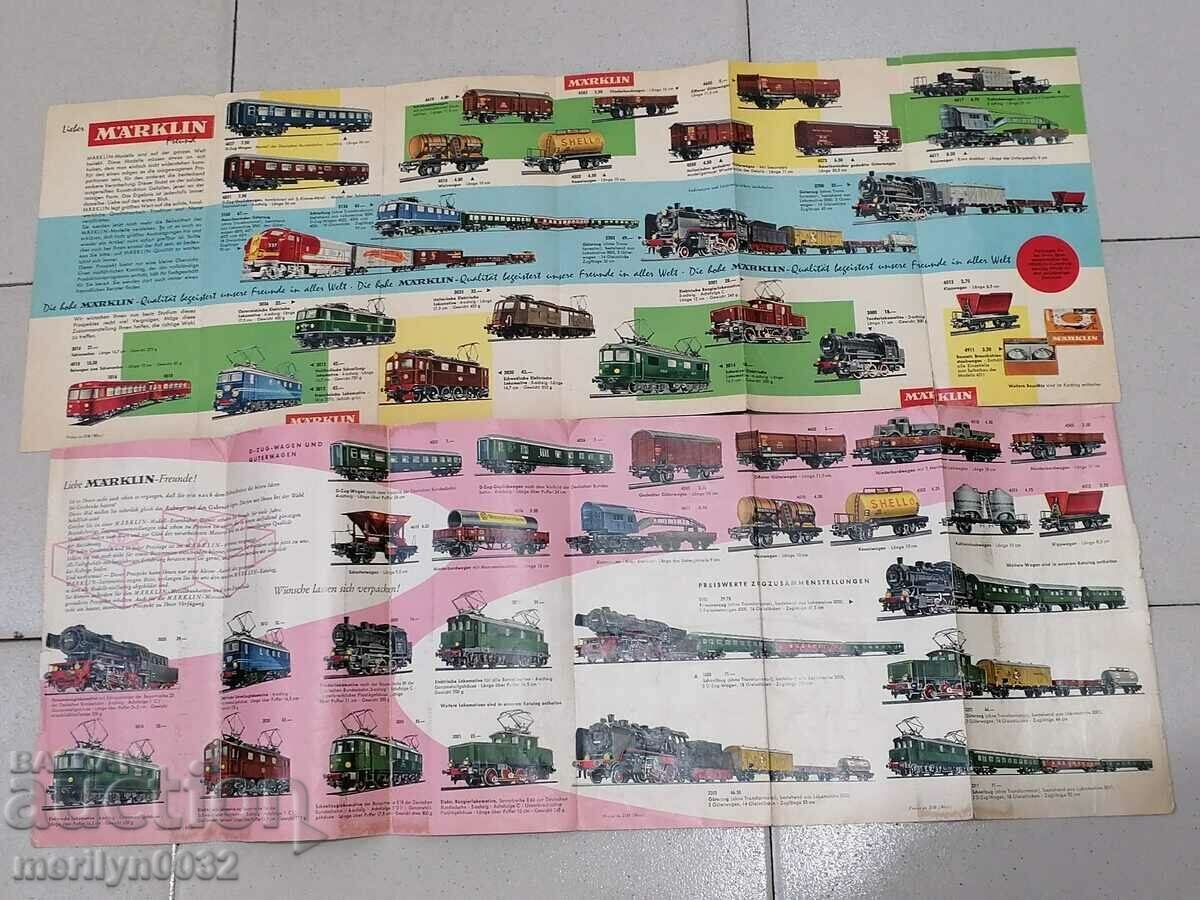 Old Marklin brochures 2 pieces for trains with price 25.00 BGN | € 12.78 Old Marklin brochures 2 pieces for trains with price 25.00 BGN | € 12.78