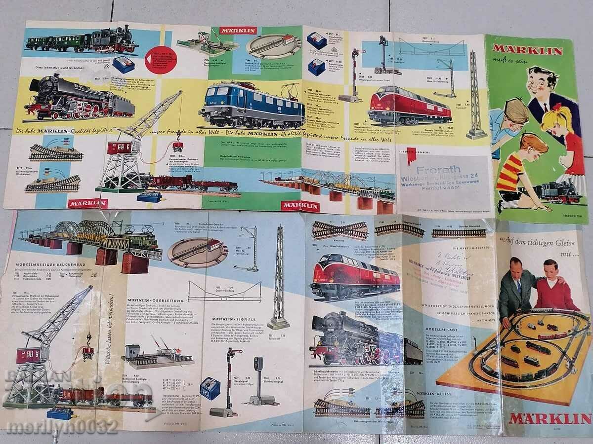 Auction Old Marklin brochures 2 pieces for trains Auction Old Marklin brochures 2 pieces for trains