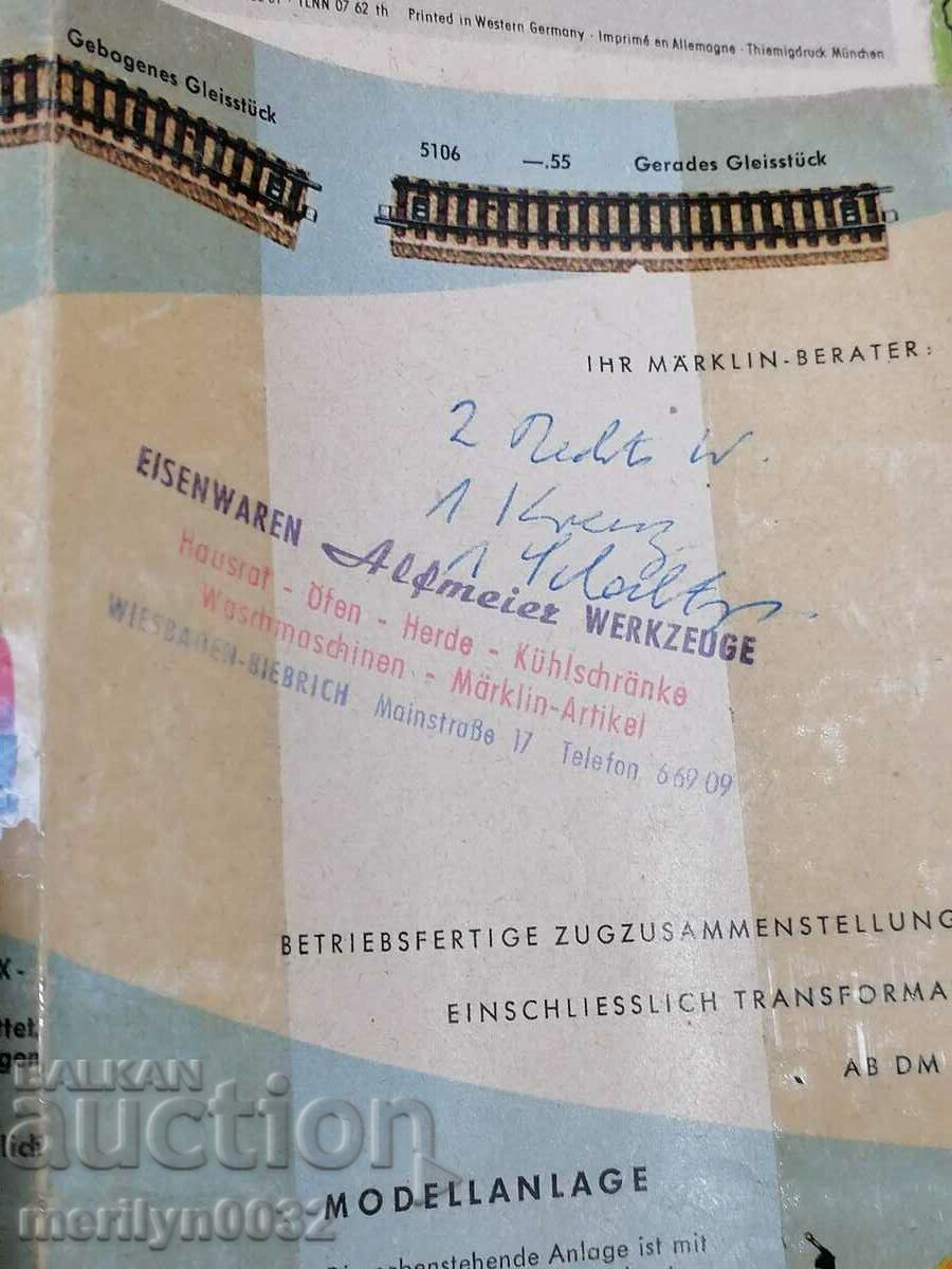 Delivery of Old Marklin brochures 2 pieces for trains Delivery of Old Marklin brochures 2 pieces for trains