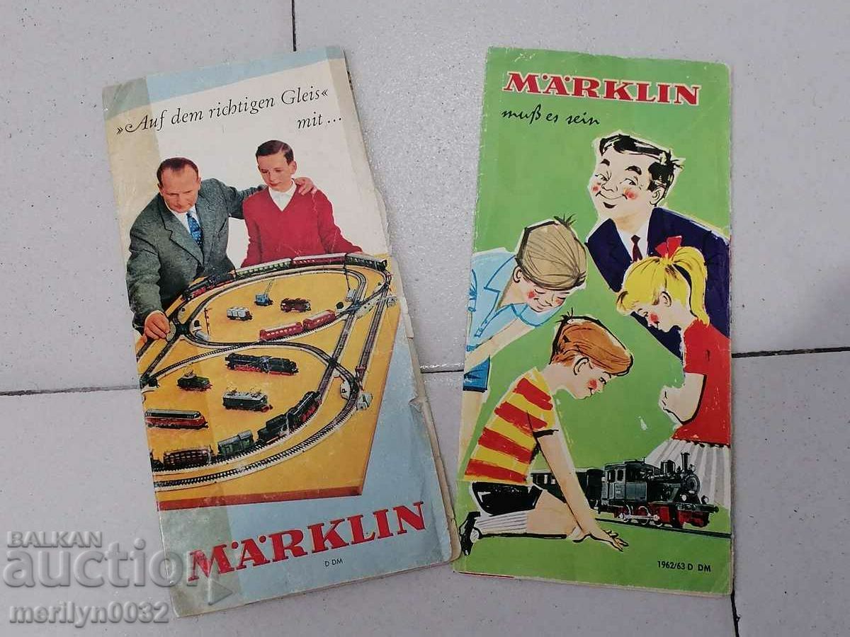 Old Marklin brochures 2 pieces for trains - 6 Old Marklin brochures 2 pieces for trains - 6