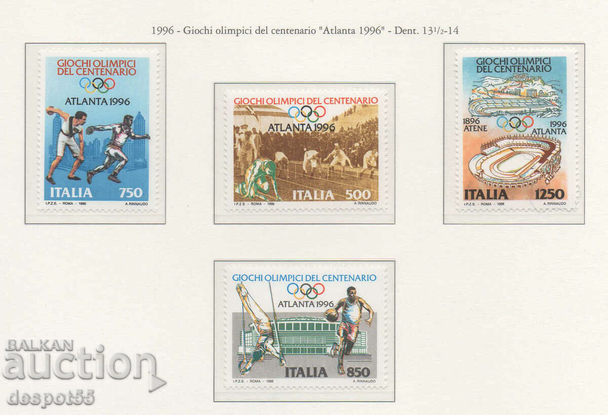 1996. Italy. 100th anniversary of the modern Olympic Games.