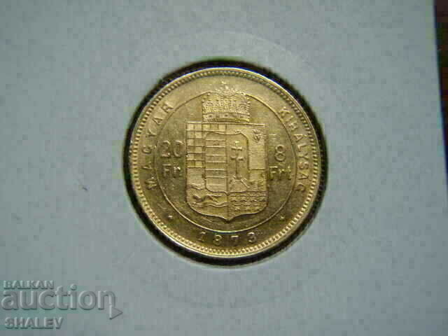 Delivery of 20 Francs / 8 Forint 1873 Hungary - XF/AU (gold)