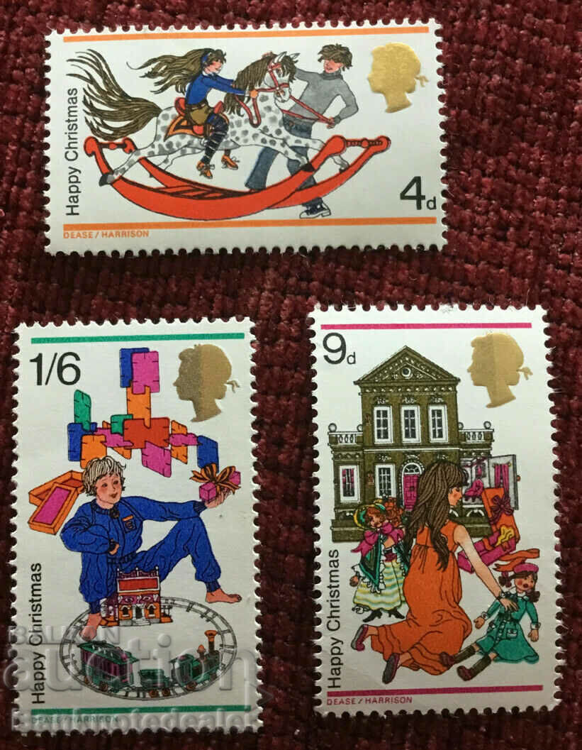 Σετ Χριστουγεννιάτικων γραμματοσήμων GB 1968 SG775-777