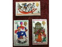 GB 1968 Crăciun SG775-777 set timbre de Crăciun