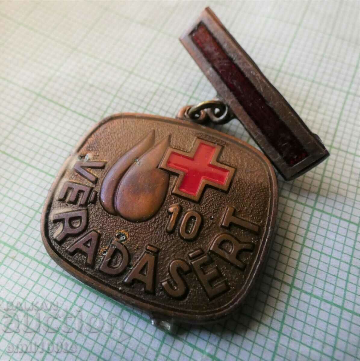 Auction  Badge - Blood donor Red Cross Hungary