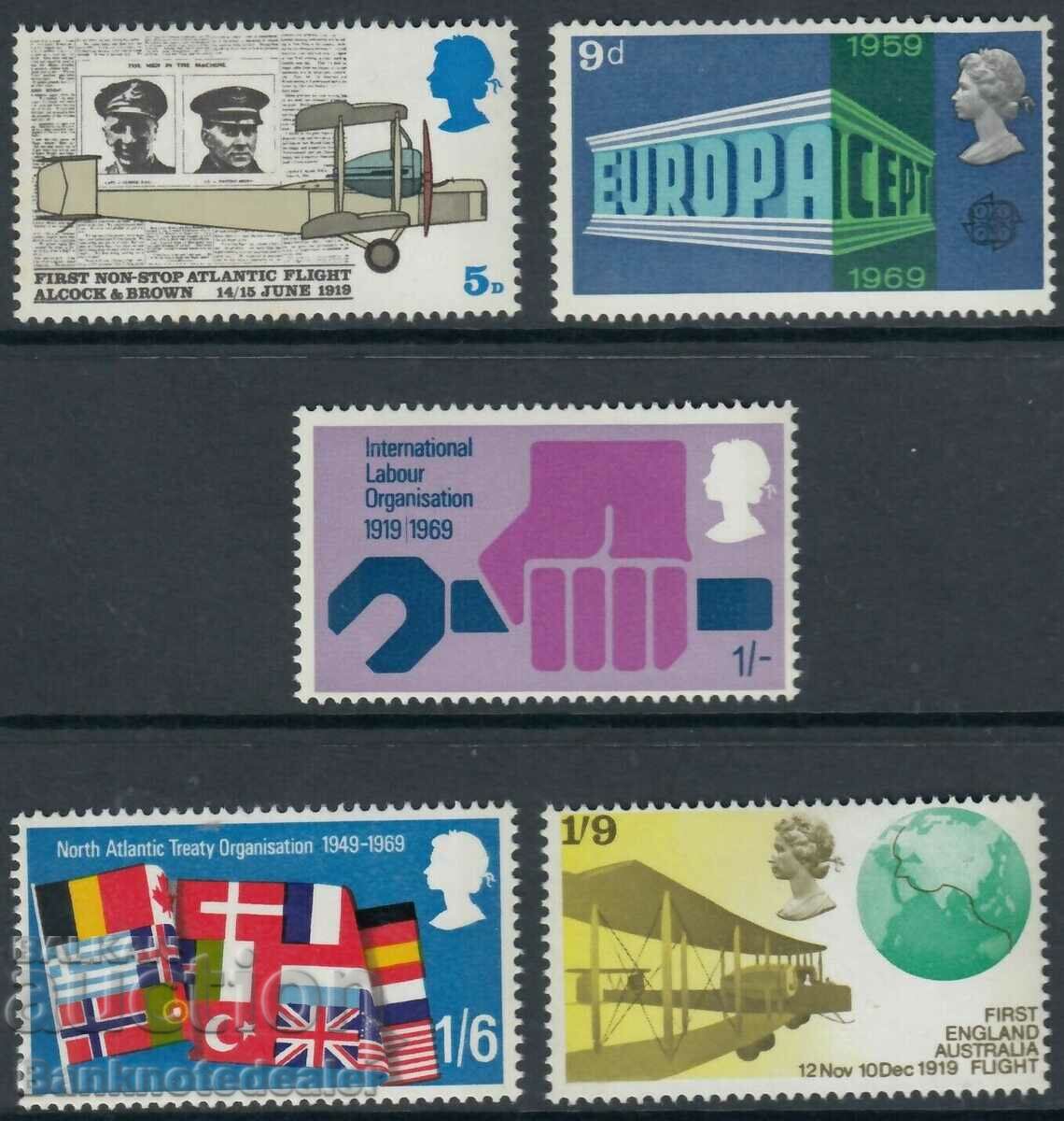 GB 1969 Set aniversări SG 791-795 monetărie