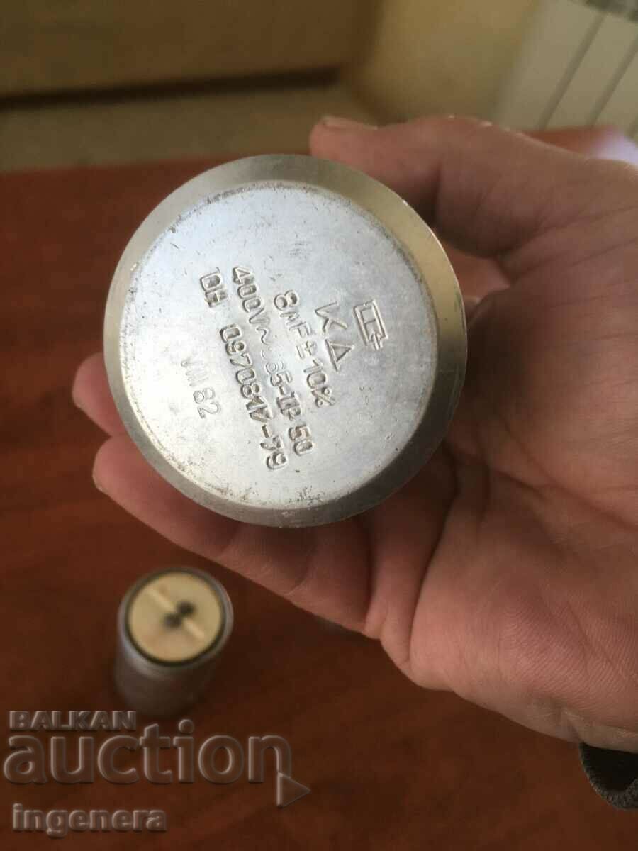 Auction CAPACITOR BULGARIA-8MICROFARADA / 400V-2 PCS AND 5 / 380V-3 PCS Auction CAPACITOR BULGARIA-8MICROFARADA / 400V-2 PCS AND 5 / 380V-3 PCS