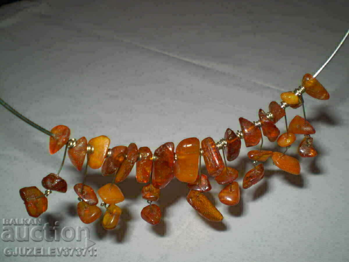 Delivery of Retro amber necklace and earrings set