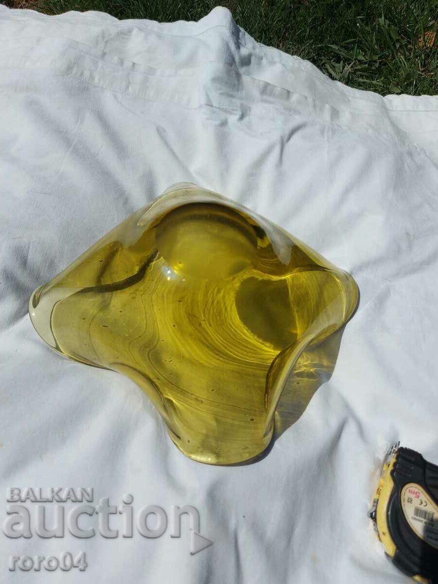 СТАРА СТЪКЛЕНА КУПА - ФРУКТИЕРА - 5