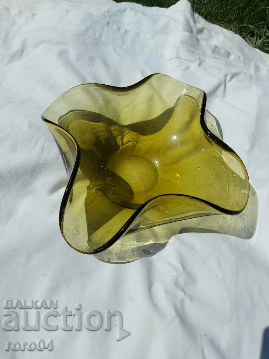 СТАРА СТЪКЛЕНА КУПА - ФРУКТИЕРА