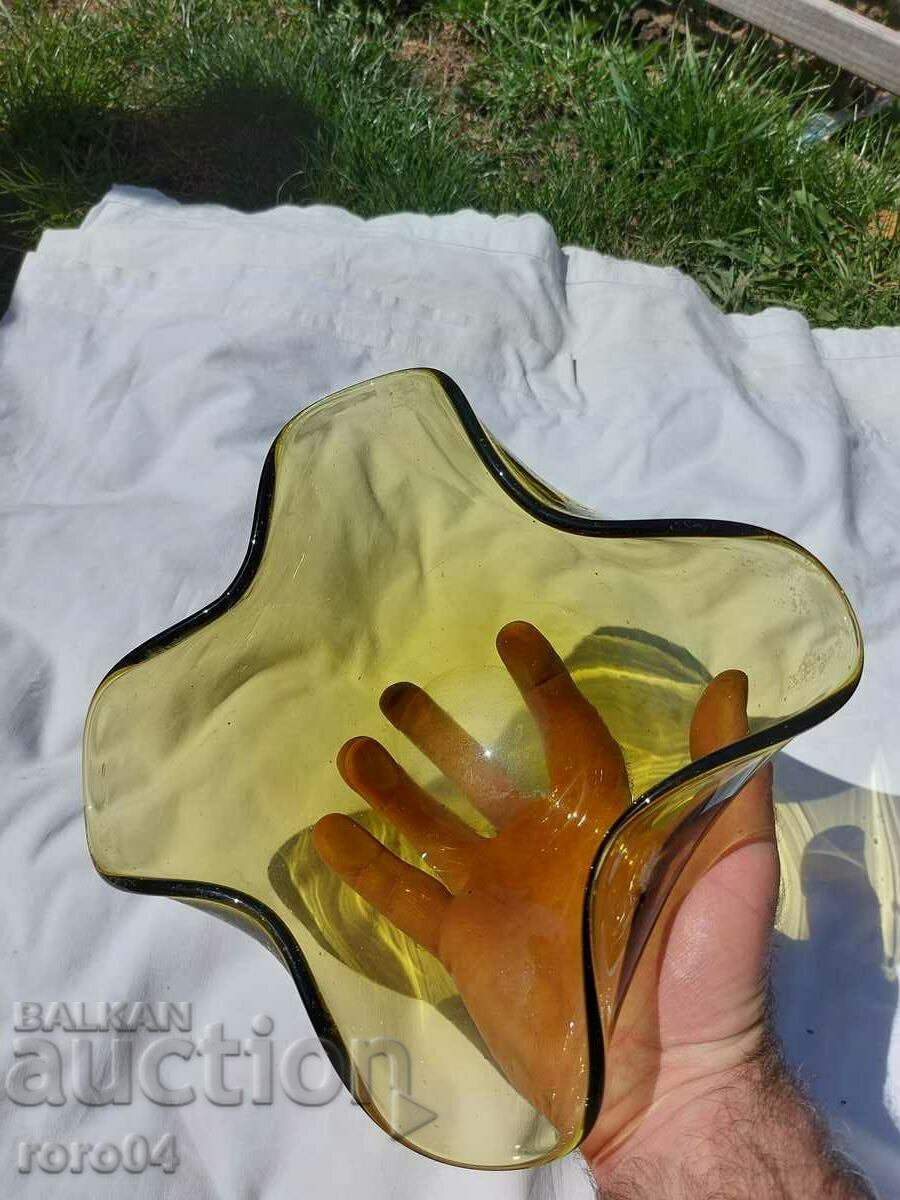 СТАРА СТЪКЛЕНА КУПА - ФРУКТИЕРА - 7