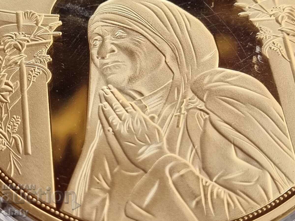 Δημοπρασία Μετάλλιο. Τιμητική πλαξ. Μητέρα Τερέζα