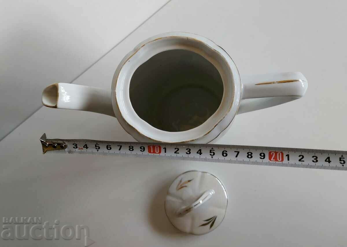 OLD HEALTHY PORCELAIN TEAPOT KETTLE COURT WITH COFFEE LID - 5 OLD HEALTHY PORCELAIN TEAPOT KETTLE COURT WITH COFFEE LID - 5