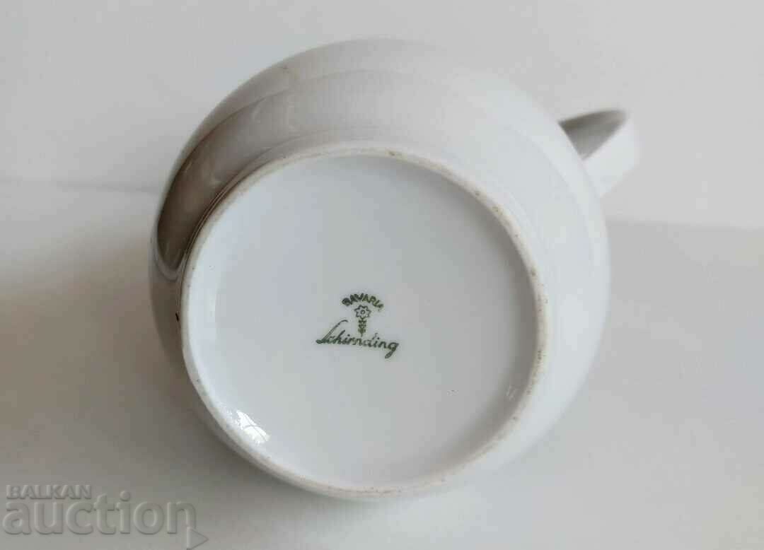 CĂRBĂTOR VECHI SĂNĂTOS DE PORCELAN BAVARIA KANNA CAFENIK MARCAJE - 6