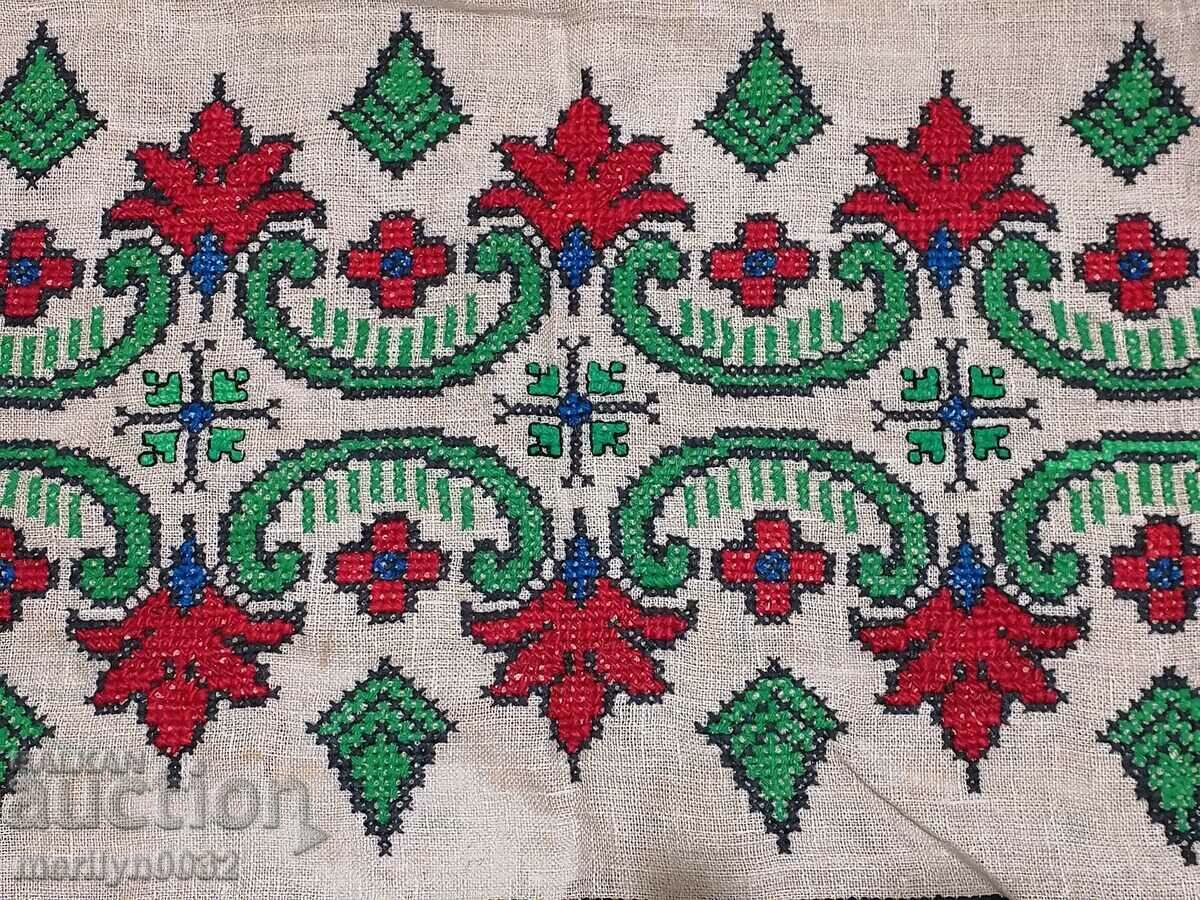 Auction  Hand woven rug with embroidery costume