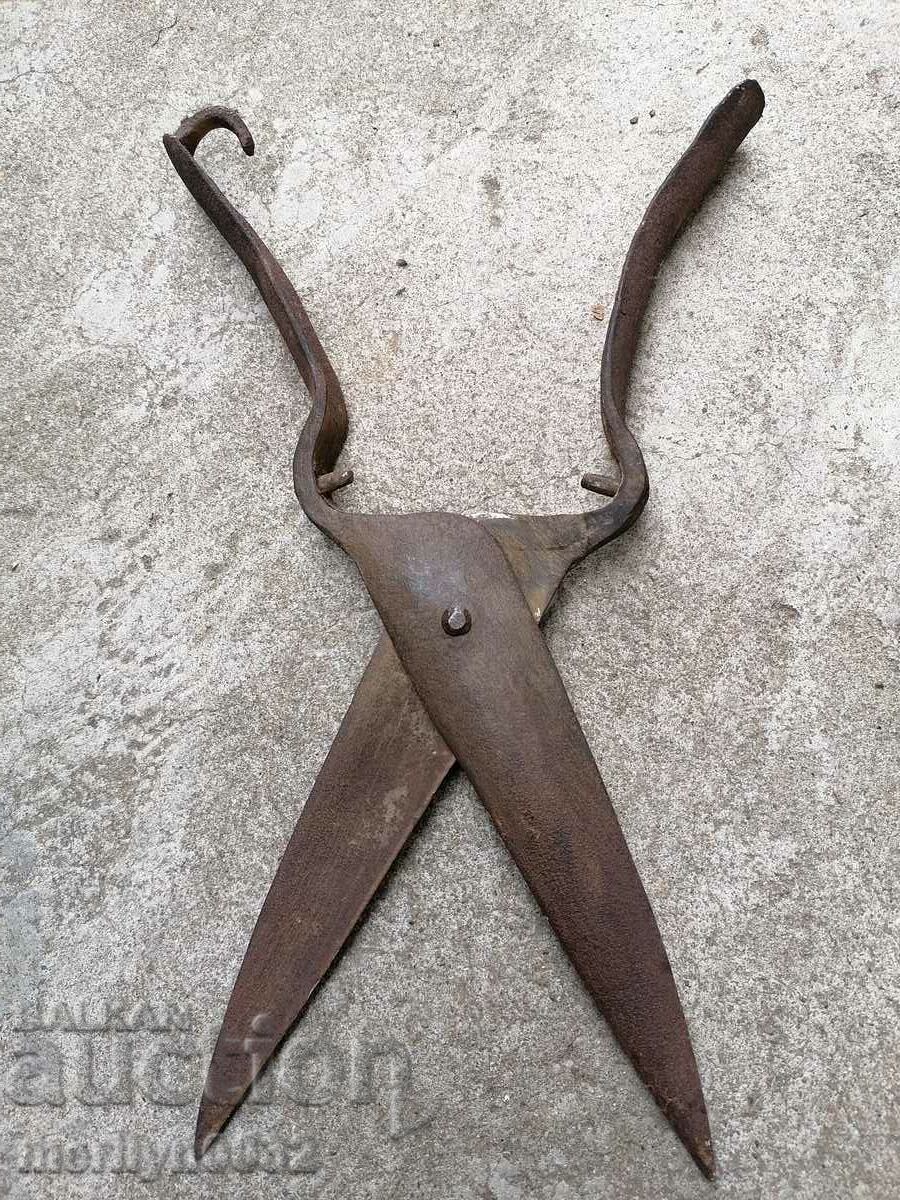 Old hand forged scissors wrought iron primitive - 5 Old hand forged scissors wrought iron primitive - 5