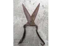 Old hand forged scissors wrought iron primitive