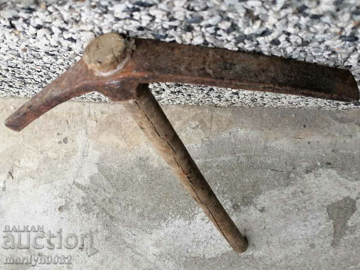 Delivery of Small Wrought Pickaxe Tool Wrought Iron Primitive Delivery of Small Wrought Pickaxe Tool Wrought Iron Primitive
