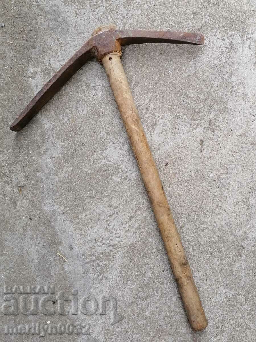 Small Wrought Pickaxe Tool Wrought Iron Primitive - 5 Small Wrought Pickaxe Tool Wrought Iron Primitive - 5