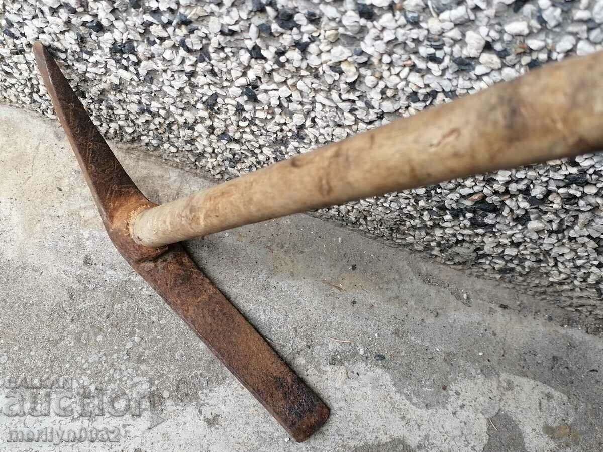 Small Wrought Pickaxe Tool Wrought Iron Primitive - 7 Small Wrought Pickaxe Tool Wrought Iron Primitive - 7