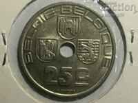 Belgium 25 cents 1938 'BELGIE - BELGIQUE' (BS)