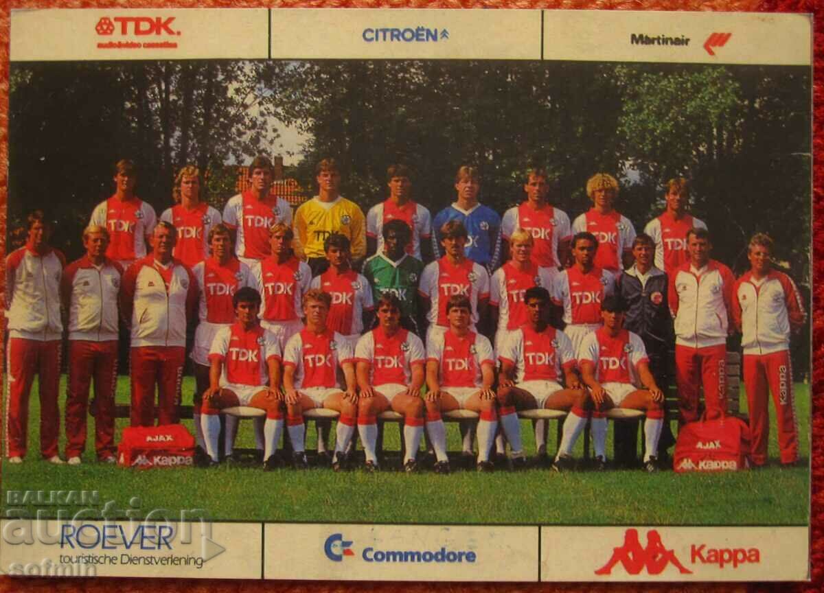 ποδοσφαιρική κάρτα Ajax 85/86 αντίγραφο
