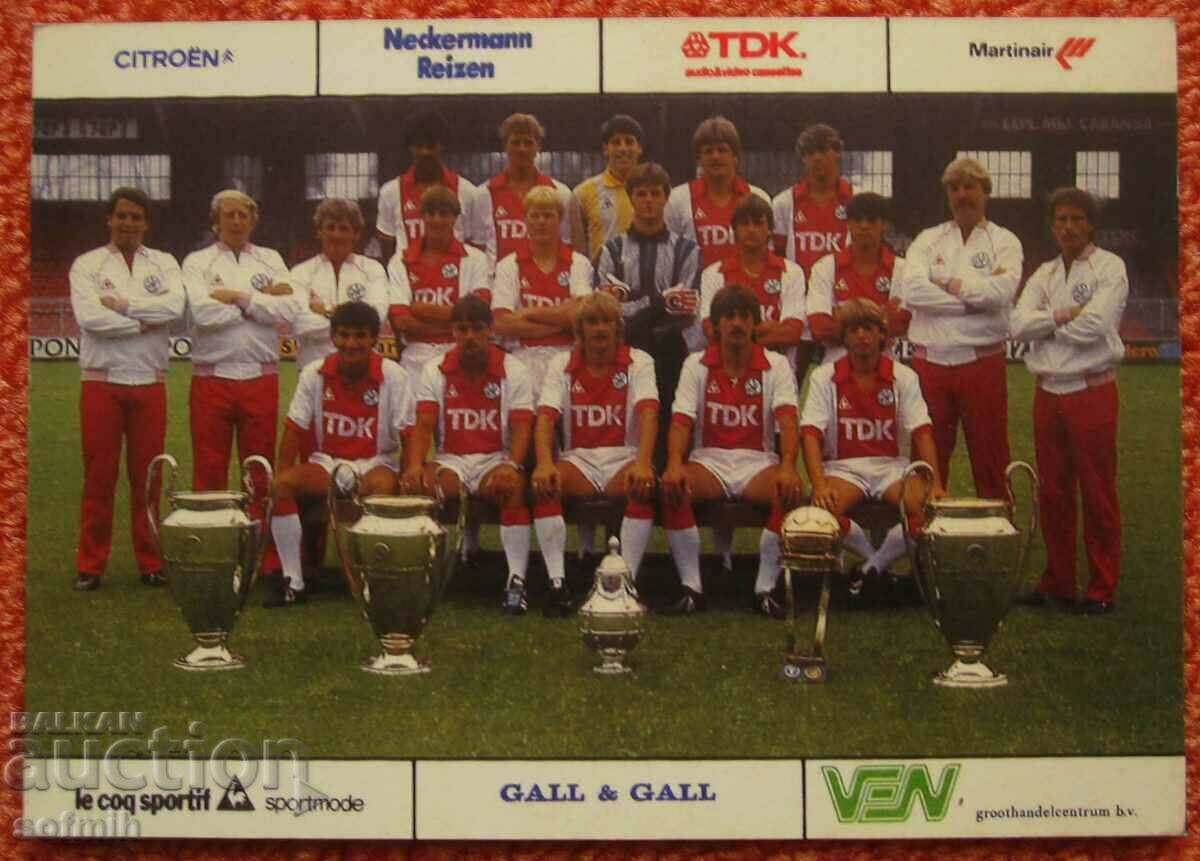 cartonaș de fotbal Ajax 83/84 copie