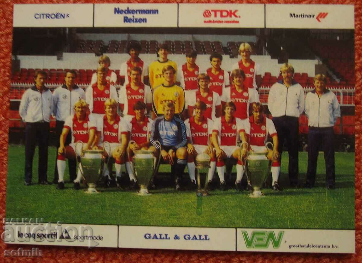football card Ajax 82/83 copy