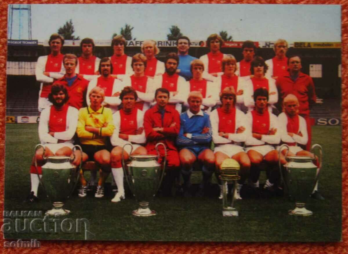 football card Ajax 77/78 copy